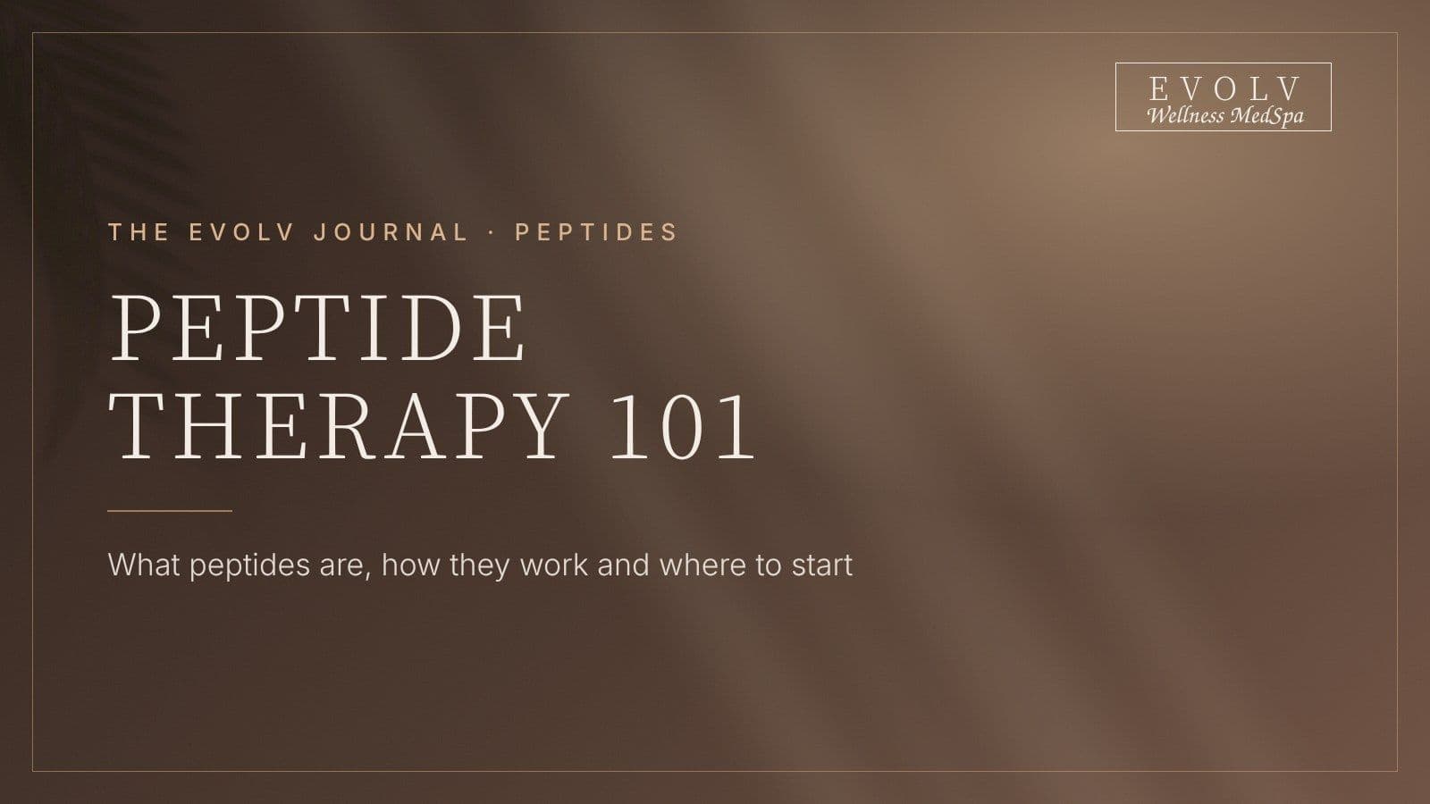 Peptide Therapy 101: What Peptides Are and How They Work